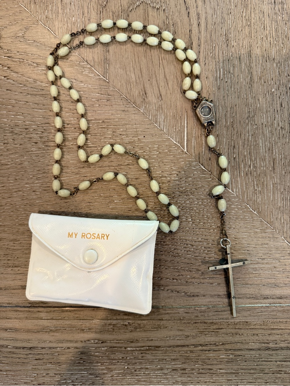 Vintage Rosary with glow in the dark beads